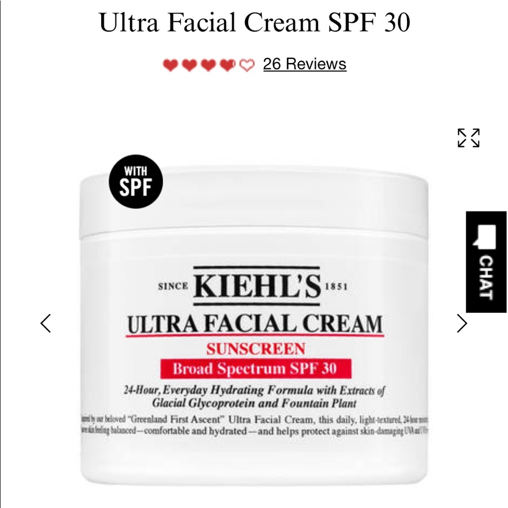 Kiehl’s since 1851 Ultra Facial Cream SPF 30!